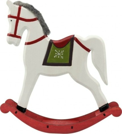Фигурка деревянная Neon-Night Игрушечный пони белый 25х5,5х26,5 см [504-044]