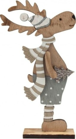 Фигурка деревянная Neon-Night Рождественский Олень синий 10,5х4х18 см [504-005]