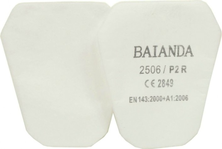 Фильтр для защиты от твердых и жидких частиц BAIANDA 2506 P2R, 10 шт