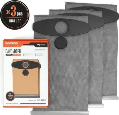 Фильтр-мешок DAEWOO DAVC 40PB бумажный 3 шт. для пылесоса DAVC 4000SD Фильтр-мешок DAEWOO DAVC 40PB бумажный 3 шт. для пылесоса DAVC 4000SD