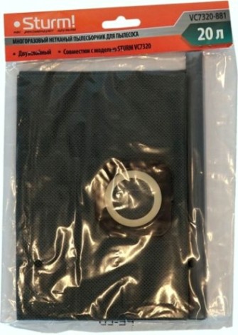 Фильтр-мешок Sturm VC7320-881 нетканный для пылесосов 20л 1шт/уп
