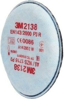 Фильтр противоаэрозольный 3M 2138 класс защиты Р3 2 шт/уп [7000029735]