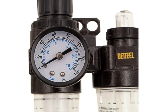 Фильтр с регулятором давления Denzel FLR1500 10 бар, 1500 л/мин, 1/4" [57469]