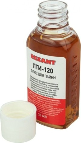 Флюс для пайки REXANT ПР3625 лти-120, 30 мл, флакон [09-3625]