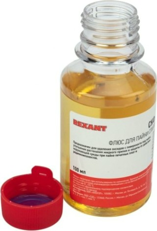 Флюс для пайки REXANT ПР3643 скф (спирто-канифольный), 100 мл, флакон [09-3643]