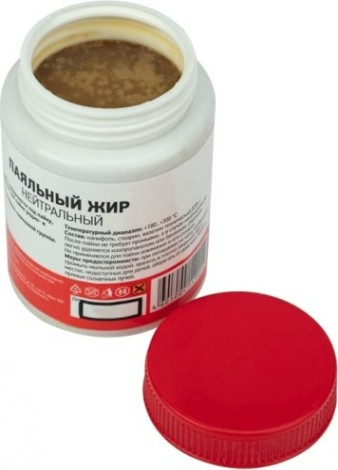 Флюс для пайки REXANT ПР3667 паяльный жир нейтральный, 100 мл, банка [09-3667]