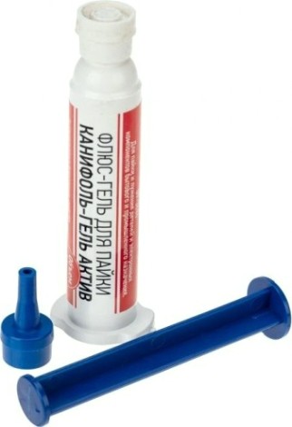 Флюс для пайки REXANT ПР3686 канифоль-гель актив, 12 мл, техно-шприц, блистер [09-3686]