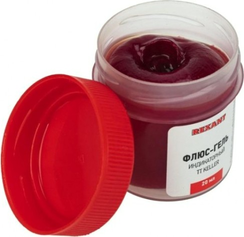 Флюс для пайки REXANT ПР3692 tt keller индикаторный, 20 мл, банка [09-3692]
