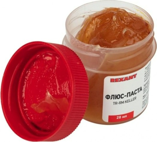Флюс для пайки REXANT TR-RM KELLER паста 20 мл, банка, блистер [09-3690-1]