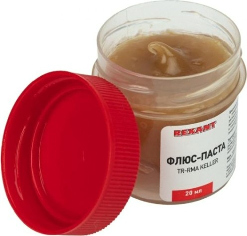 Флюс для пайки REXANT TR-RMA KELLER, 20 мл паста банка, блистер [09-3691-1]