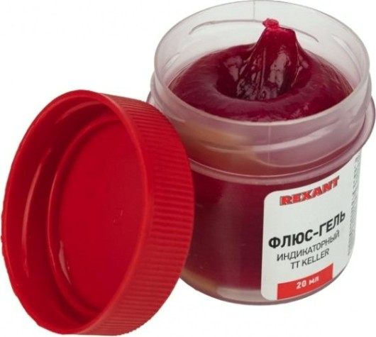 Флюс для пайки REXANT TT KELLER индикаторный, 20 мл, банка, блистер [09-3692-1]