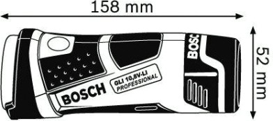 Фонарь аккумуляторный BOSCH GLI 10,8 VLI / 12V-80 без АКБ и ЗУ [0601437U00]