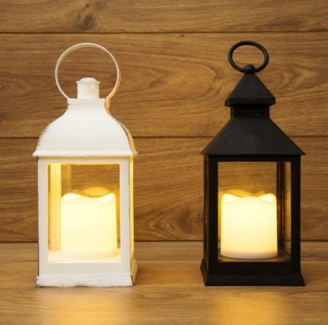 Фонарь декоративный Neon-Night с лампочкой 10,5х10,5х24 см, теплый белый [513-052]