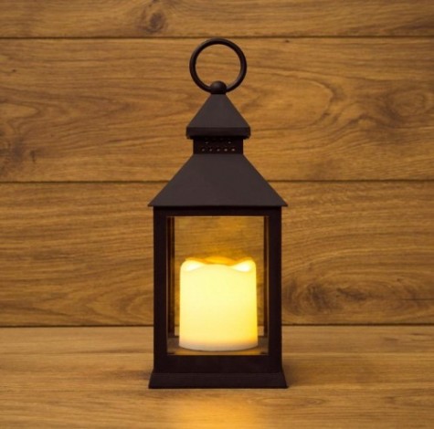 Фонарь декоративный Neon-Night со свечкой 10,5х10,5х24 см, теплый белый [513-051]