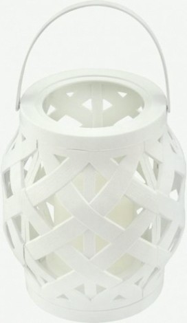 Фонарь декоративный Neon-Night со свечкой белый 14х14х16,5 см, теплый белый [513-057]