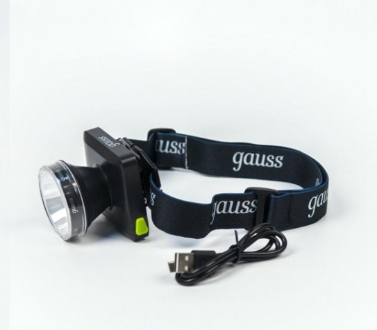 Фонарь GAUSS GFL401 налобный 5w 100lm диммируемый li-ion 3000mah led [GF401]