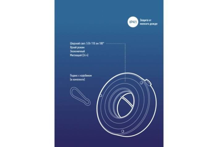 Фонарь кемпинговый КОСМОС KOC601B походный