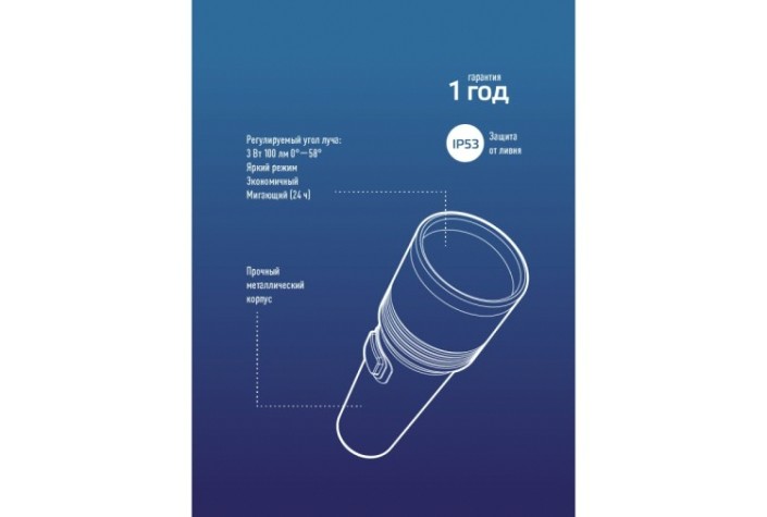Фонарь КОСМОС KOS111Lit ручной