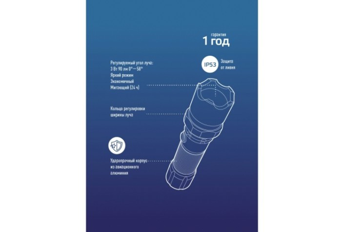 Фонарь КОСМОС KOS112Lit ручной