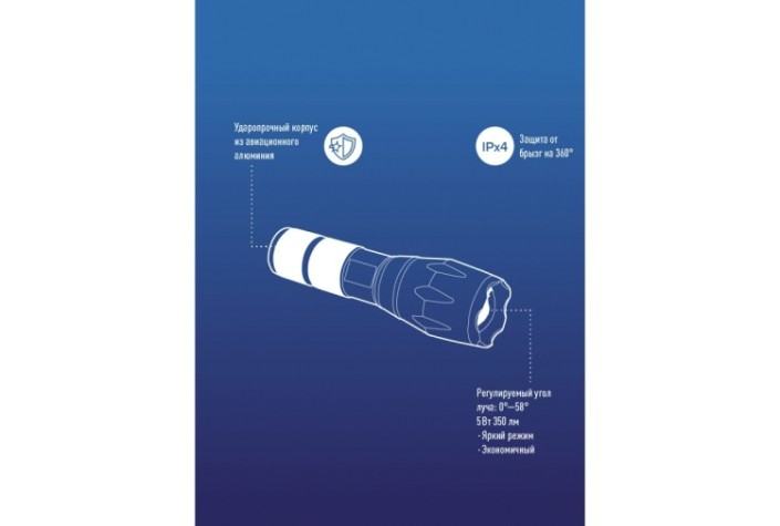 Фонарь КОСМОС KosAL_5W Premium, Q5 LED