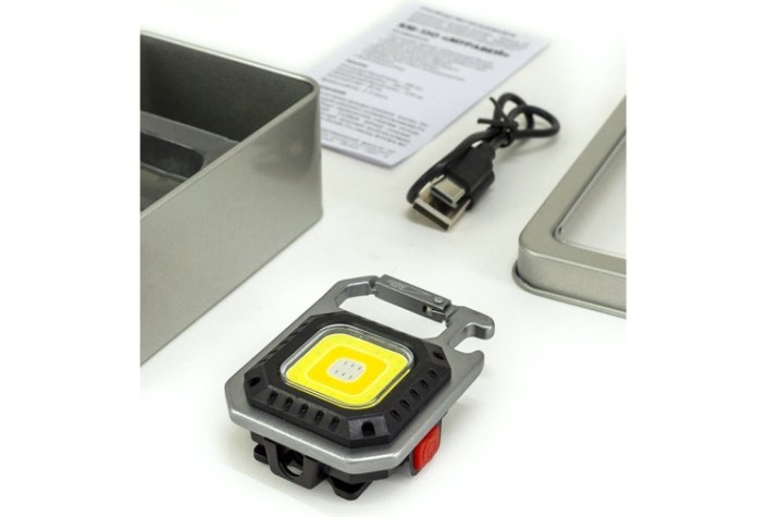 Фонарь-мультитул ЯРКИЙ ЛУЧ KM-130 "Муравей" COB-брелок [4606400106685]