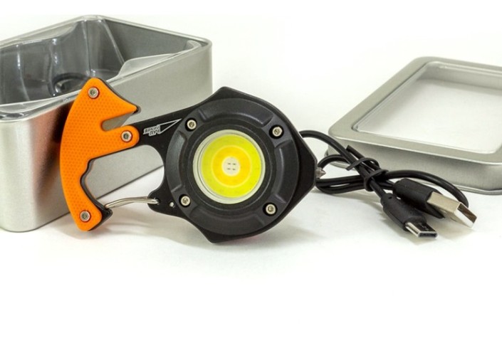 Фонарь-мультитул ЯРКИЙ ЛУЧ KM-143 "Муравей" COB-брелок [4606400106708]