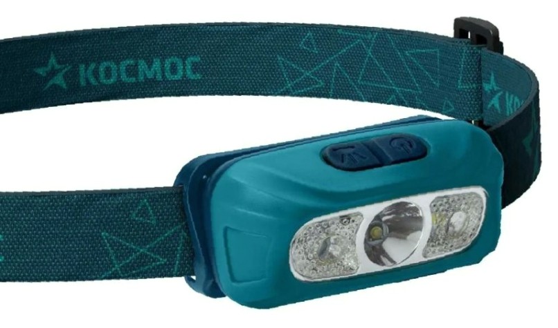 Фонарь налобный КОСМОС KOC515Lit аккумуляторный, 2 Bт LED + 1 Bт SMD LED + красн.св