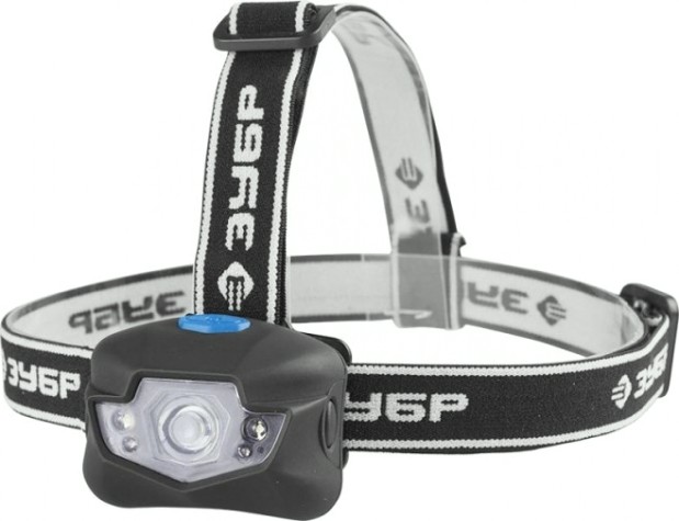 Фонарь налобный светодиодный ЗУБР "ЭКСПЕРТ" 3 режима, 3ААА [56434]