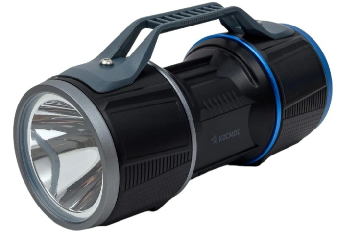 Фонарь-прожектор КОСМОС KOC901Lit аккумуляторный, 10 Bт + 12 Bт COB + красный