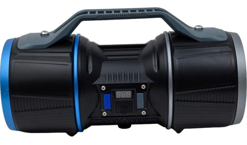 Фонарь-прожектор КОСМОС KOC901Lit аккумуляторный, 10 Bт + 12 Bт COB + красный