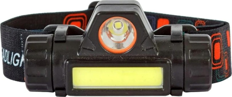 Фонарь светодиодный GLANZEN UFL-0300-101 налобный, аккумуляторный, usb