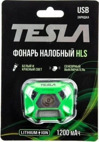 Фонарь TESLA HLS налобный, красный свет [310-023]