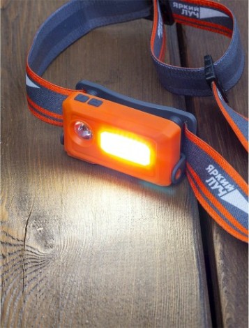 Фонарь ЯРКИЙ ЛУЧ LH-120 DROID ACCU налобный, диммер, li-po 500mah [4606400106296]