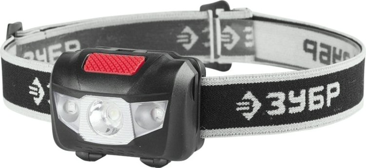 Фонарь ЗУБР Мастер налобный светодиодный 4 режима, 3ааа [56436]