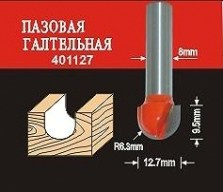 Фреза по дереву АТАКА пазовая галтельная 401127 38166 [38166]