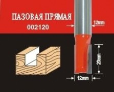 Фреза по дереву АТАКА пазовая прямая 002120 38157 [38157]