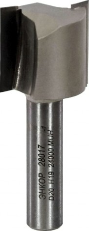 Фреза по дереву ЭНКОР ф 20 X19мм, по ДСП хв. 8 мм. прямая по дсп [28017]