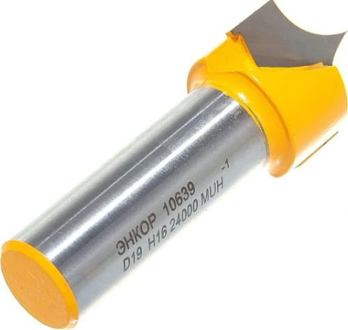 Фреза по дереву ЭНКОР ф19х16, r10, хв. 12мм фасонная [10639]