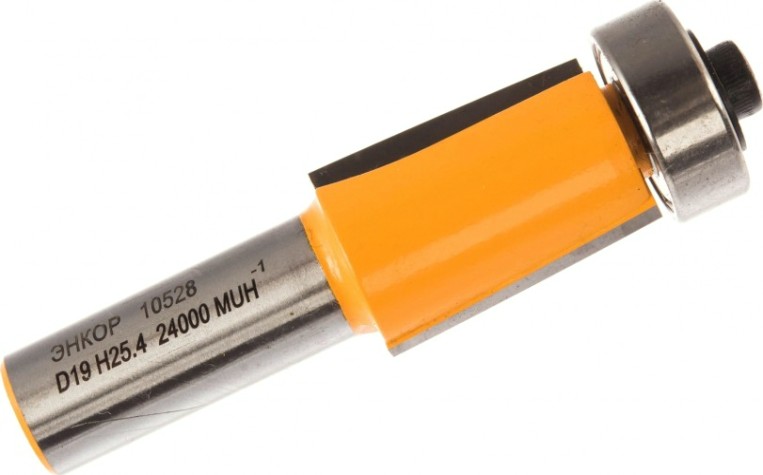 Фреза по дереву ЭНКОР ф19х25.6, хв. 12мм кромочная прямая [10528]