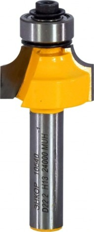 Фреза по дереву ЭНКОР ф22.2х13, r4.8, хв.8мм кромочная калевочная [10540]