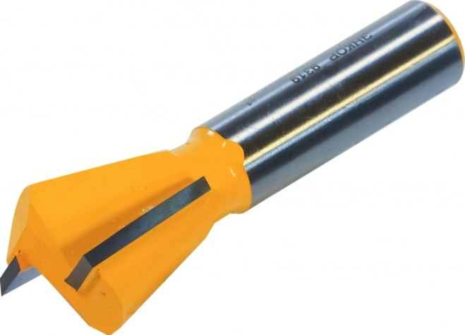 Фреза по дереву ЭНКОР ф25.4х22,14°,хв.12мм "ласточкин хвост" [9319]