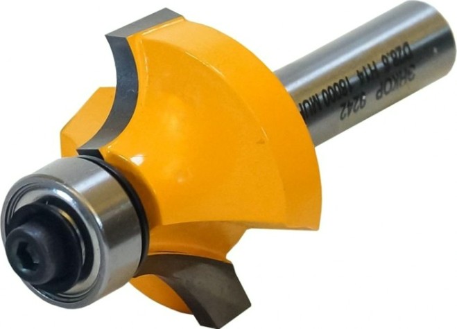 Фреза по дереву ЭНКОР ф28.6х16, r8, хв.8мм кромочная калевочная [9242]