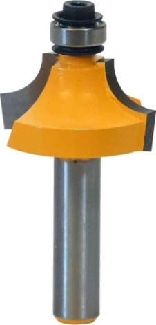 Фреза по дереву ЭНКОР ф28.6х16, r8, хв.8мм кромочная калевочная [9247]