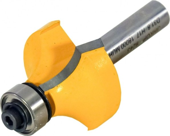 Фреза по дереву ЭНКОР ф31.8х17, r9.5, хв.8мм кромочная калевочная [9243]