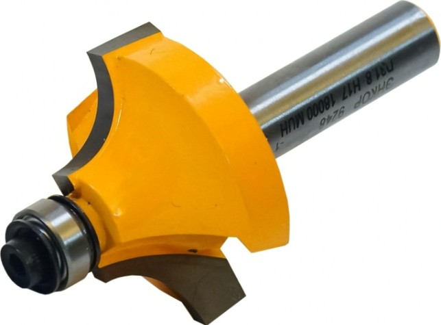 Фреза по дереву ЭНКОР ф31.8х17, r9.5, хв.8мм кромочная калевочная [9248]