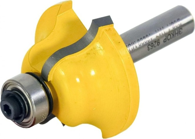 Фреза по дереву ЭНКОР ф38.1х17, r6.4, хв.8мм кромочная калевочная [9263]