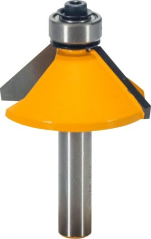 Фреза по дереву ЭНКОР ф38.1х18.5, 45°, хв. 8мм кромочная конусная [9236]