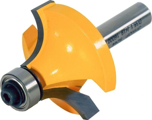 Фреза по дереву ЭНКОР ф38,1х19мм, r12.7, хв. 8мм кромочная калевочная [9244]