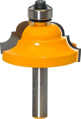 Фреза по дереву ЭНКОР ф42.8х19, r6.4, хв.8мм кромочная калевочная [9261]