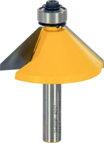 Фреза по дереву ЭНКОР ф44.5х23, 45°, хв. 8мм кромочная конусная [9237]